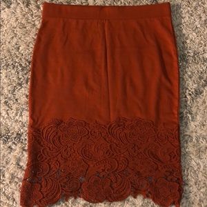 Burnt Orange Skirt/slip extender